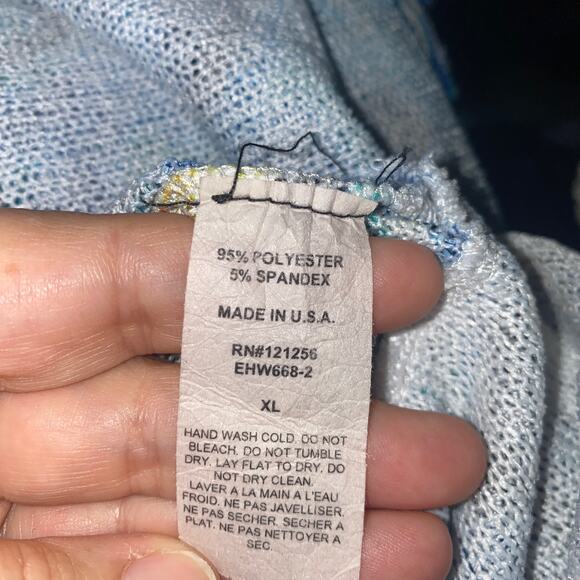 VTG 90's Y2K Ed Hardy Koi Fish Hoodie VNeck Tunic Sweater XL - Picture 6 of 6